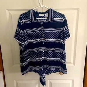 Alfred Dunner Button Down Blouse